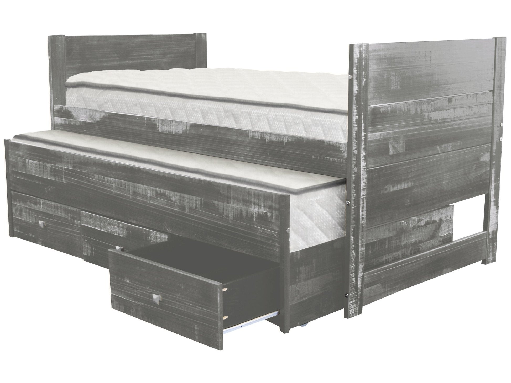 Bedz King Twin All in One Bed in Weathered Gray for only $299