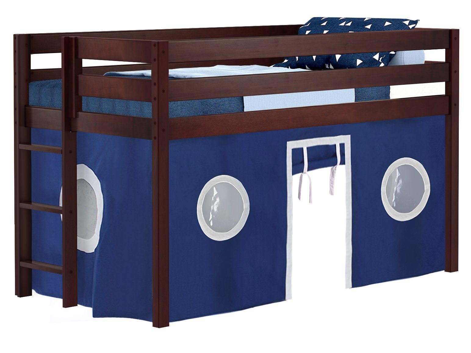 Ladder can be placed on the right or the left of the bed