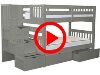 Features Video for the BK906 Twin over Twin Stairway Bunk Bed with 2 Under Bed Drawers